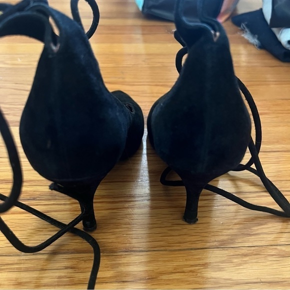 Jeffrey Campbell black suede lace up ankle tie heel 39 - Picture 4 of 8